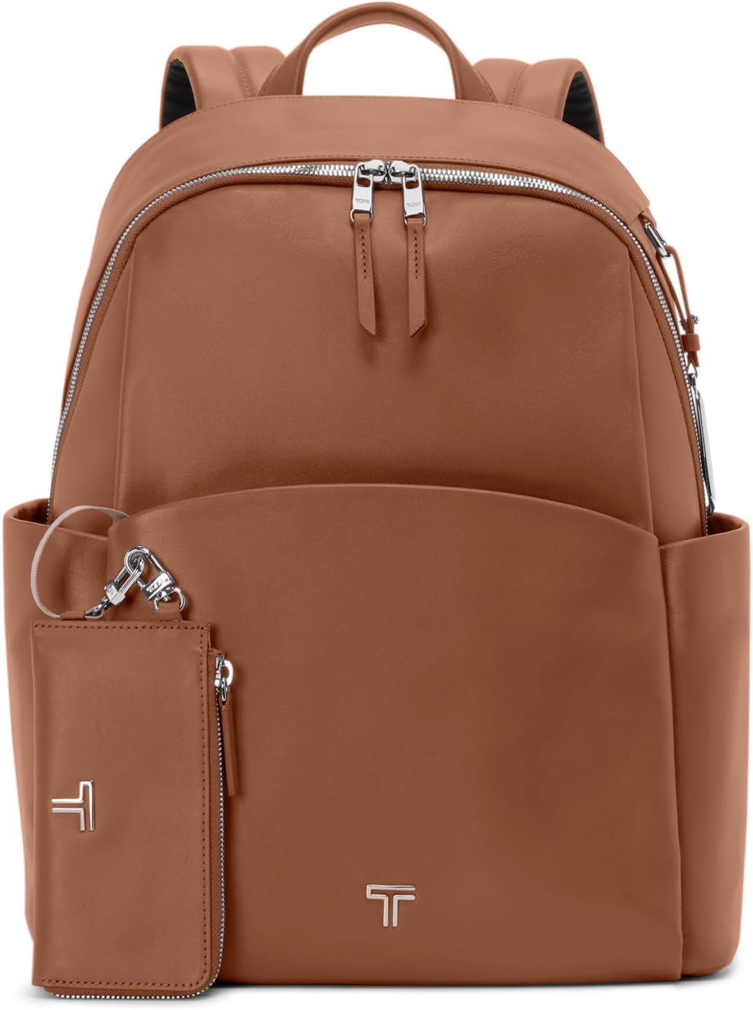 TUMI - Voyageur Raina Backpack - Women's Premium Leather Backpack - Everyday Bag with Phone Pocket & Laptop Compartment - Sienna