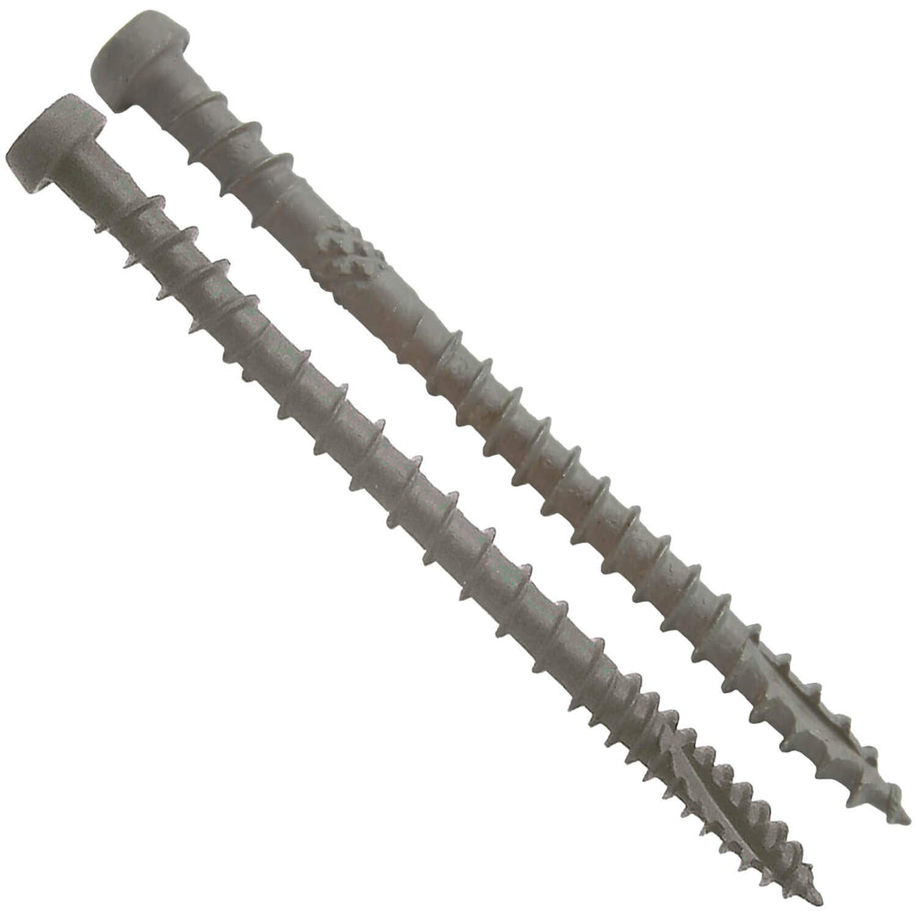 Jake Sales #10 x 2-3/4' Gray Colored Composite Decking Wood Screw with Torx/Star Drive Head - Exterior Coated - ACQ Lumber Compatible - 22 POUNDS ~1,750 Screws