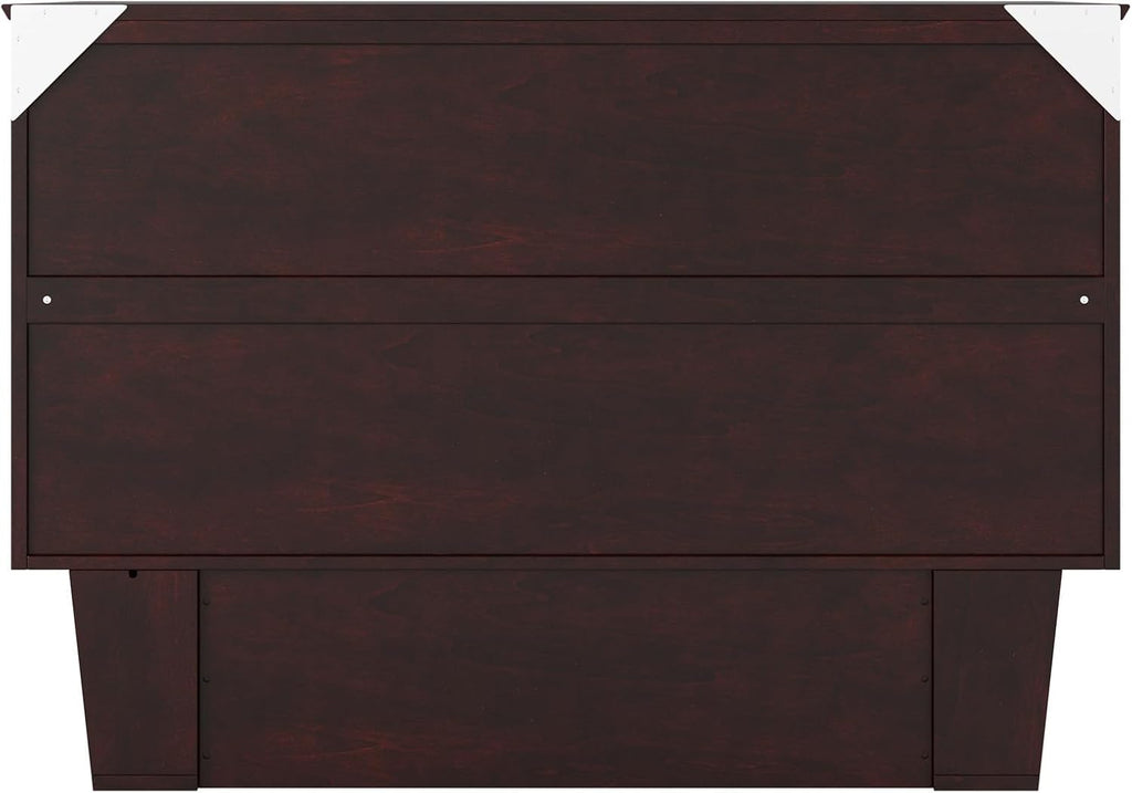 AFI, Monroe Full Murphy Bed Chest with 6' Mattress, Storage Drawer & Built-in USB Charger, Espresso