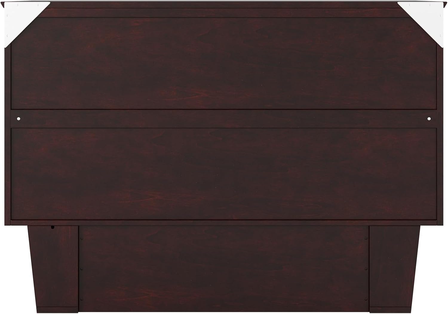 AFI, Monroe Full Murphy Bed Chest with 6' Mattress, Storage Drawer & Built-in USB Charger, Espresso