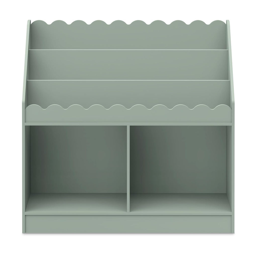 Davinci Sammy Scallop Bookcase in Light Sage, Nursery/Kids Room Storage