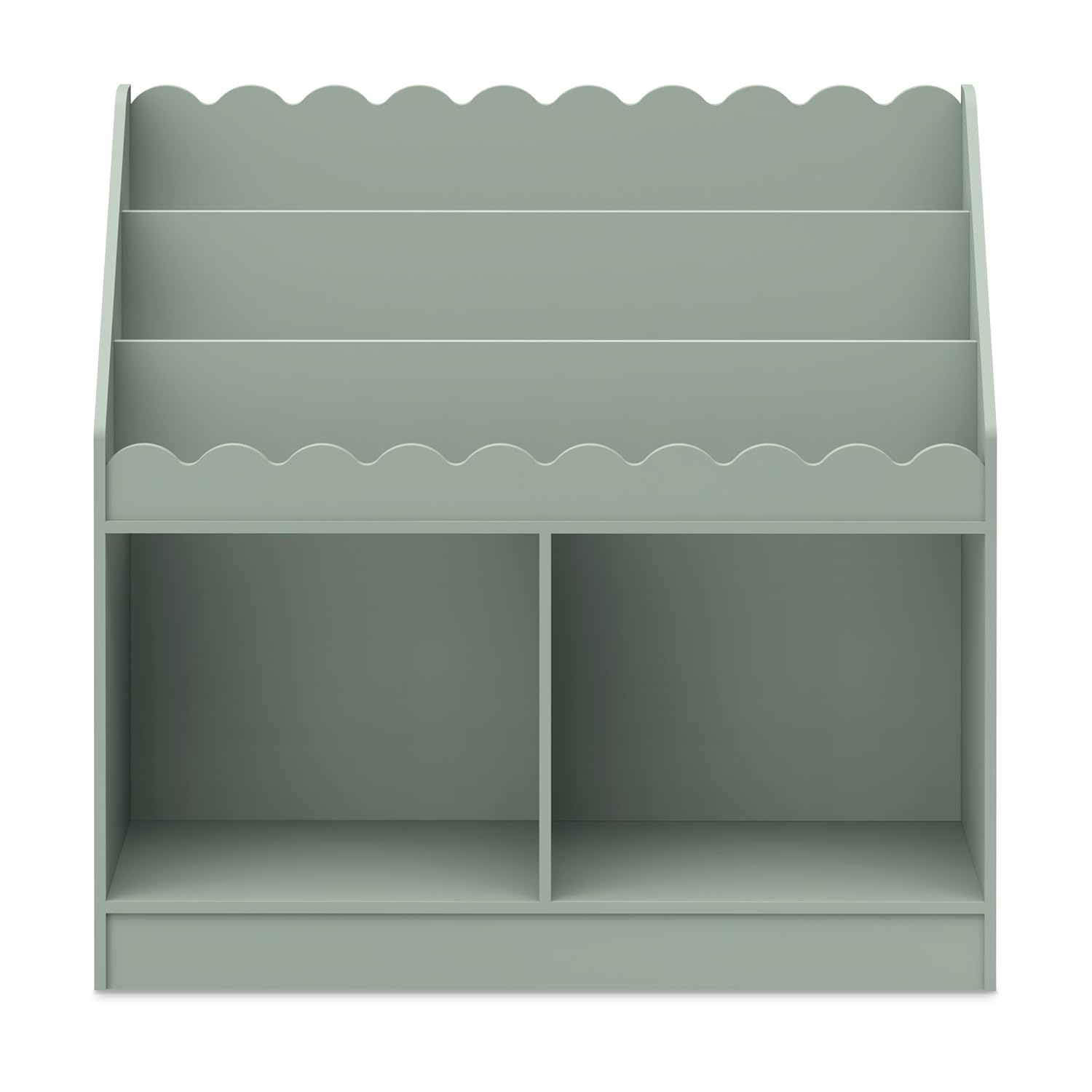 Davinci Sammy Scallop Bookcase in Light Sage, Nursery/Kids Room Storage