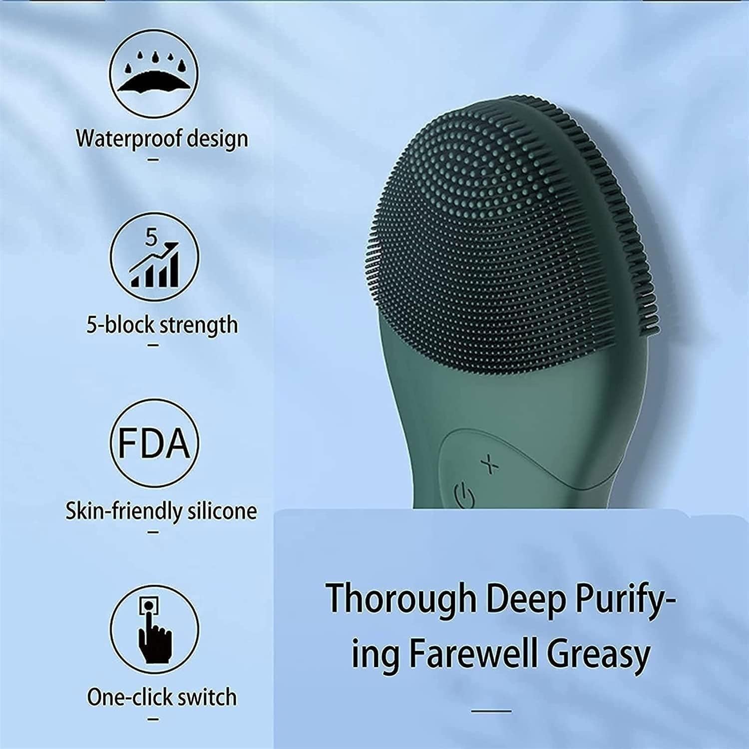 Silicone Facial Cleansing Brush Electric Face Clean Device Facial Massager Skin Cleaner Deep Pore Cleaning Brush The Perfect Ideal Gift