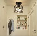 Chandelier, V-intage Ceiling Lights Iron Black Lamp Retro Cage Light Kitchen Fixtures Luminaria Lamparas De Techo Home Lighting(I Style)