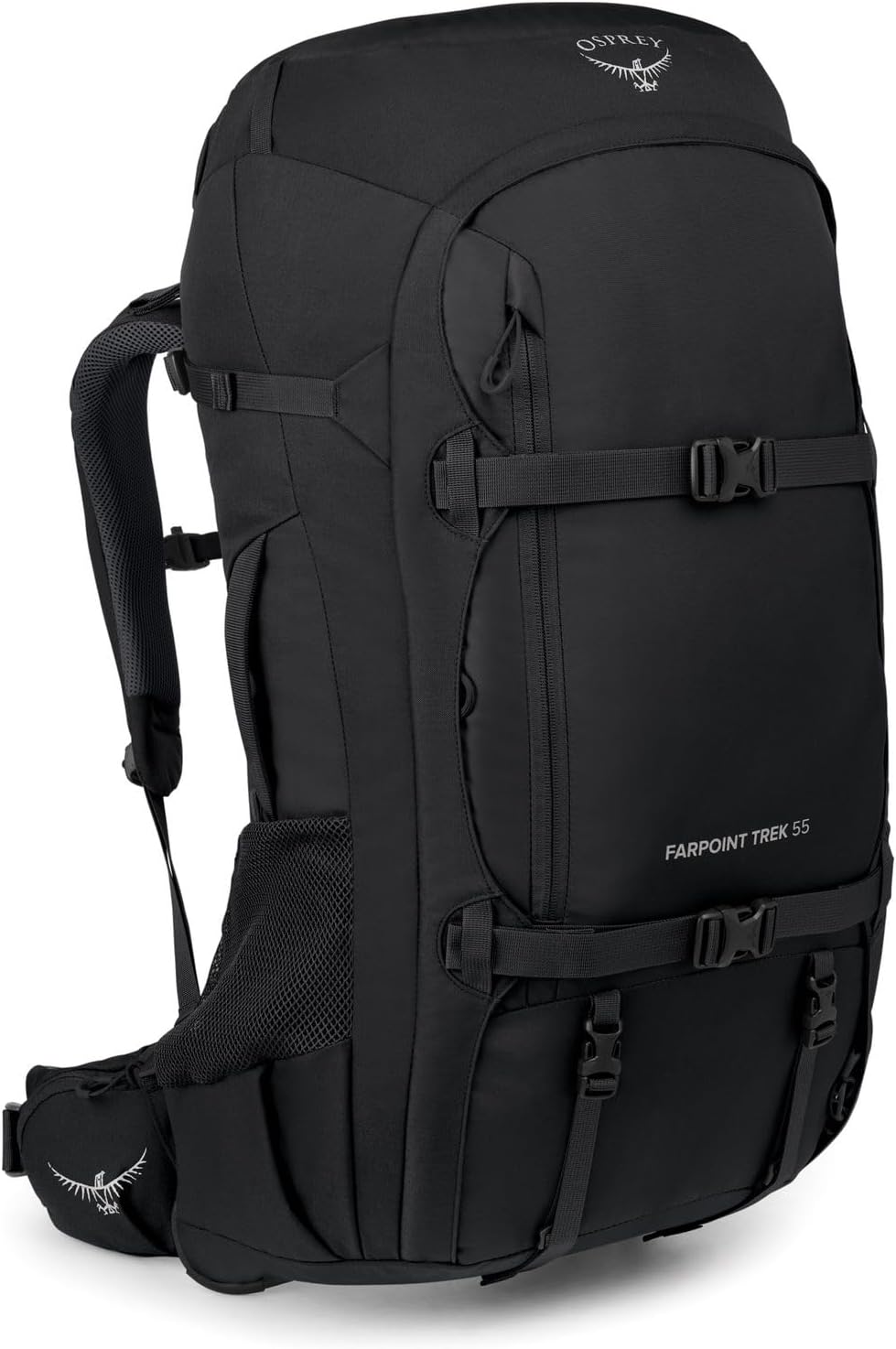 Osprey Farpoint Trek 55L Men's Travel Backpack, Black