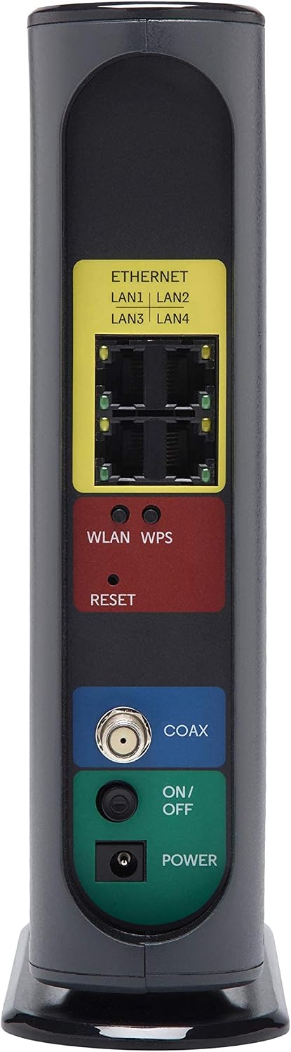 Motorola MG7550 16x4 Cable Modem Plus AC1900 Dual Band WiFi Gigabit Router with Power Boost and DFS, 686 Mbps Maximum DOCSIS 3.0 - Approved by Comcast Xfinity, Cox, Charter Spectrum, More (Black)