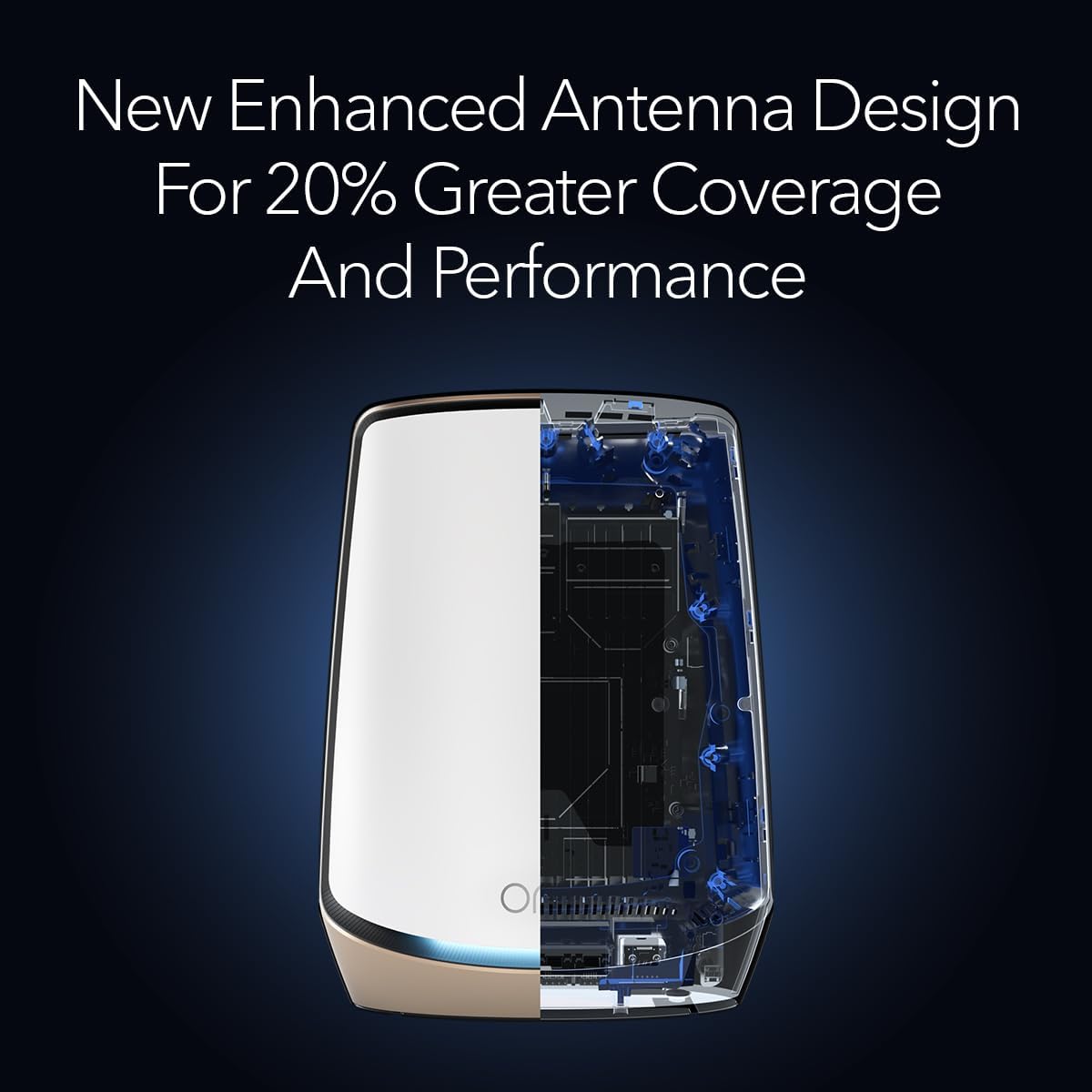 NETGEAR Orbi Tri-Band WiFi 6 Router (RBR860S) - Coverage up to 2,700 sq. ft, 100 Devices -10 Gig Internet Port- Free Armor Security - Expandable to Create a Mesh System - AX6000 802.11ax (up to 6Gbps)