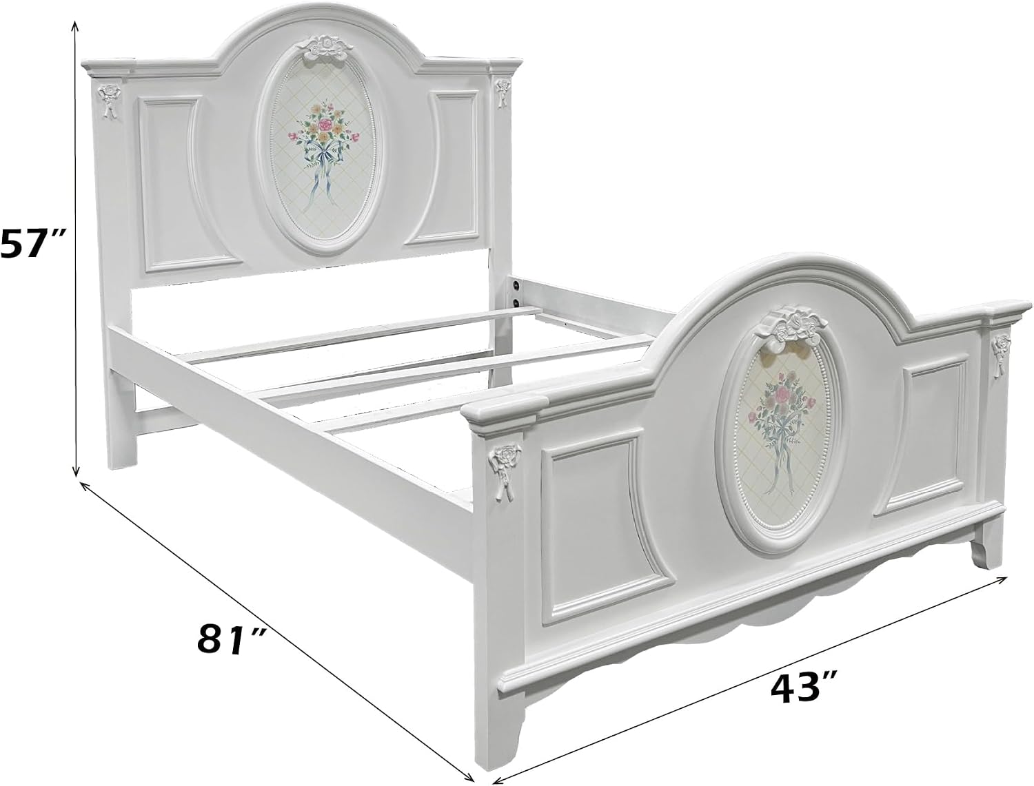 Acme Flora Wooden Twin Bed in White