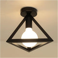 Chandelier, V-intage Ceiling Lights Iron Black Lamp Retro Cage Light Kitchen Fixtures Luminaria Lamparas De Techo Home Lighting(B Style)
