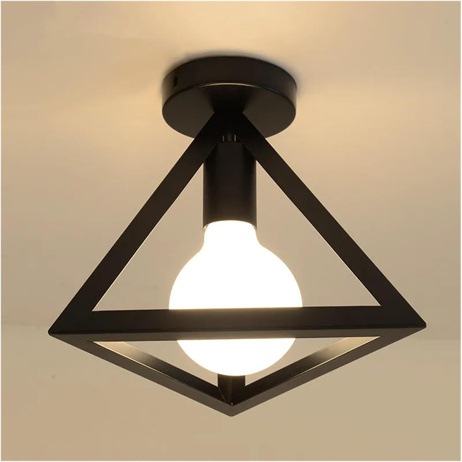 Chandelier, V-intage Ceiling Lights Iron Black Lamp Retro Cage Light Kitchen Fixtures Luminaria Lamparas De Techo Home Lighting(B Style)
