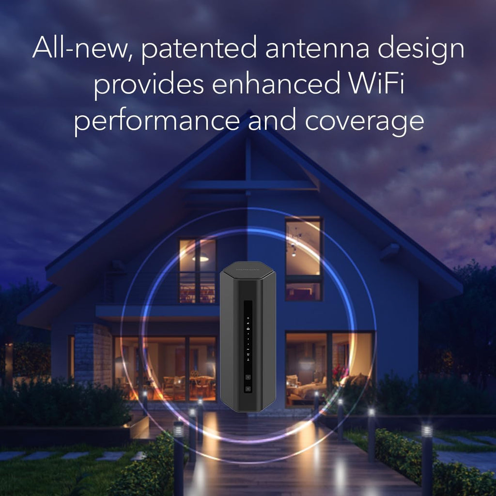 NETGEAR Nighthawk Dual-Band WiFi 7 Router (RS180) - Router Only, BE5500 Wireless Speed (up to 5.5 Gbps) - Covers up to 2,500 sq. ft., 80 Devices - 2.5 Gig Internet Port – Free Expert Help