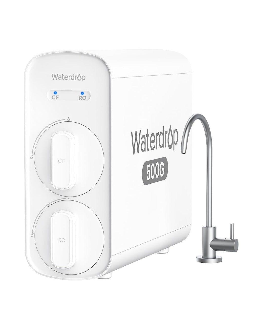Waterdrop G5P500 Reverse Osmosis Water Filter, NSF/ANSI 58 & 372 Certified, 7 Stage Reverse Osmosis System, 500G RO Water Filtration System, 2:1 Pure to Drain, Reduces TDS PFAS, BPA Free