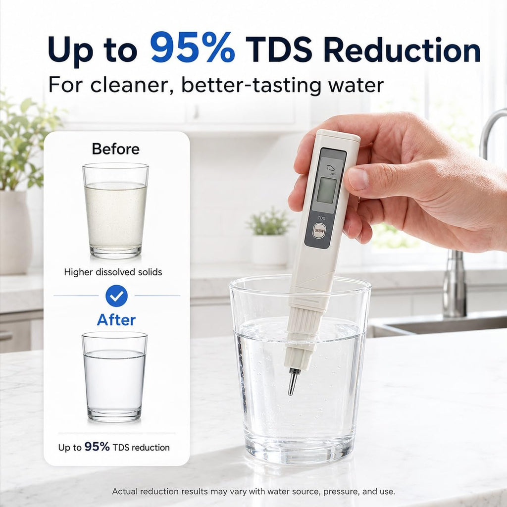 ANGEL X1 Pro Reverse Osmosis Water Filter, 7-Stage Under Sink Water Filtration System, 3 Years RO Life, 2:1 Pure to Drain, Reduces PFAS/PFOS, TDS, Chlorine, Bad Taste & Odor, Lead-Free