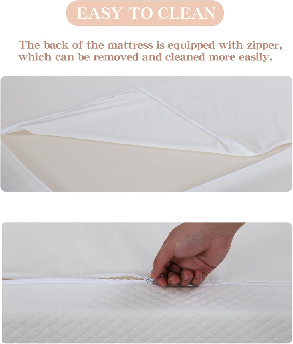 MKDLUFEI 5 Inch California King Memory Foam Mattress, Cool Gel, Medium Firm, White
