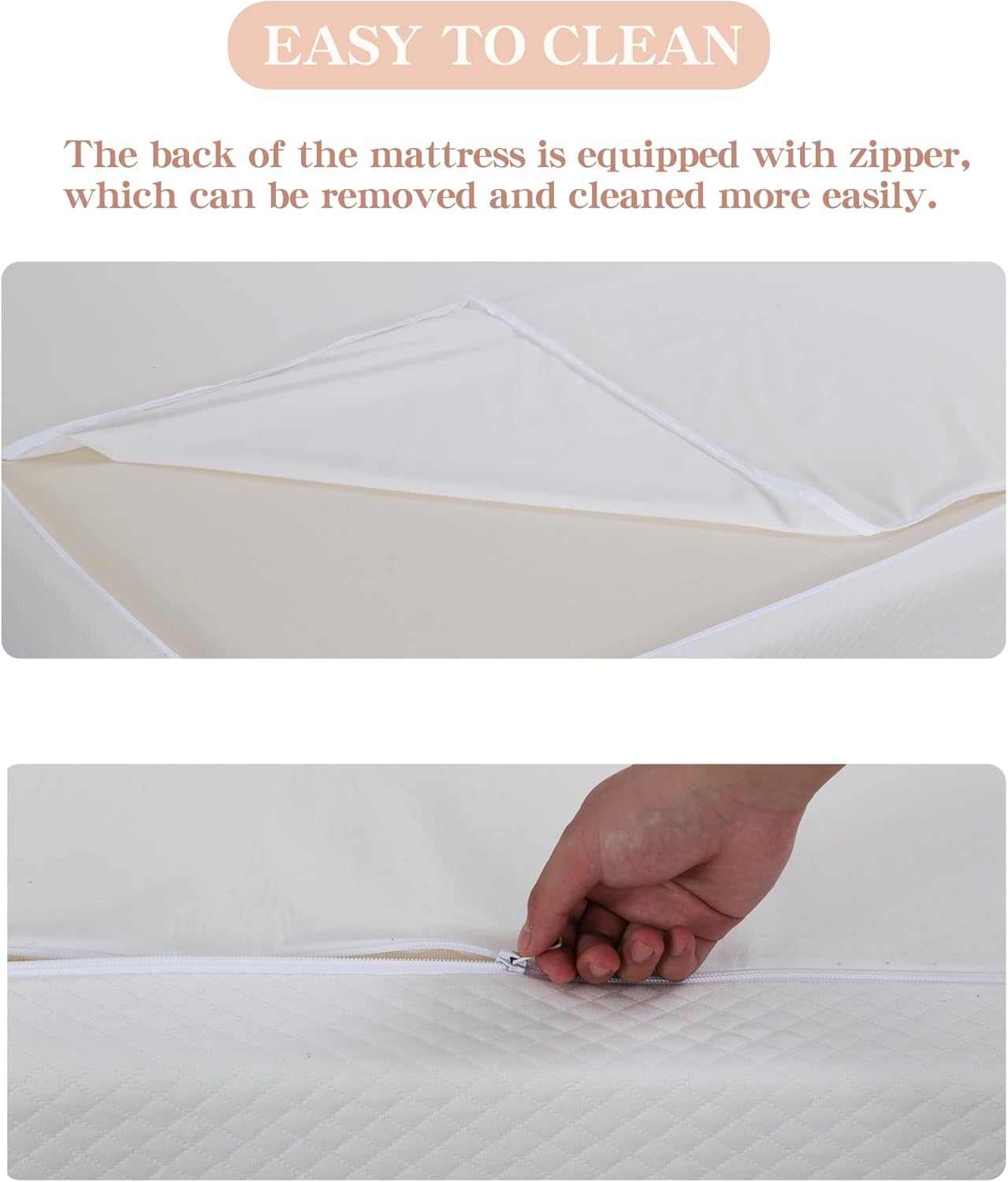 MKDLUFEI 5 Inch California King Memory Foam Mattress, Cool Gel, Medium Firm, White