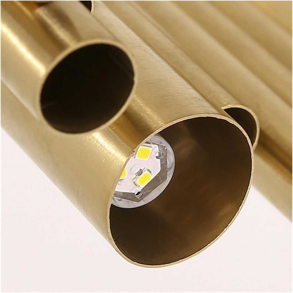 Modern Stainless Steel Chandelier Gold Round Tubes Lighting Luminaria Led,Chandeliers