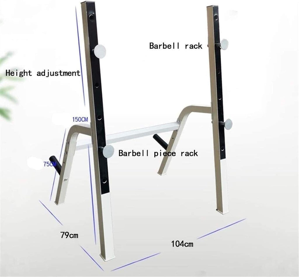 Weight Bench, Dumbbell Bench Strength Training Exercise Bench Dumbbell Bench Squat Rack Weight Table Men's Bench Press Adjustable Dumbbell Bracket Squat Rack Fitness Equipment Set,