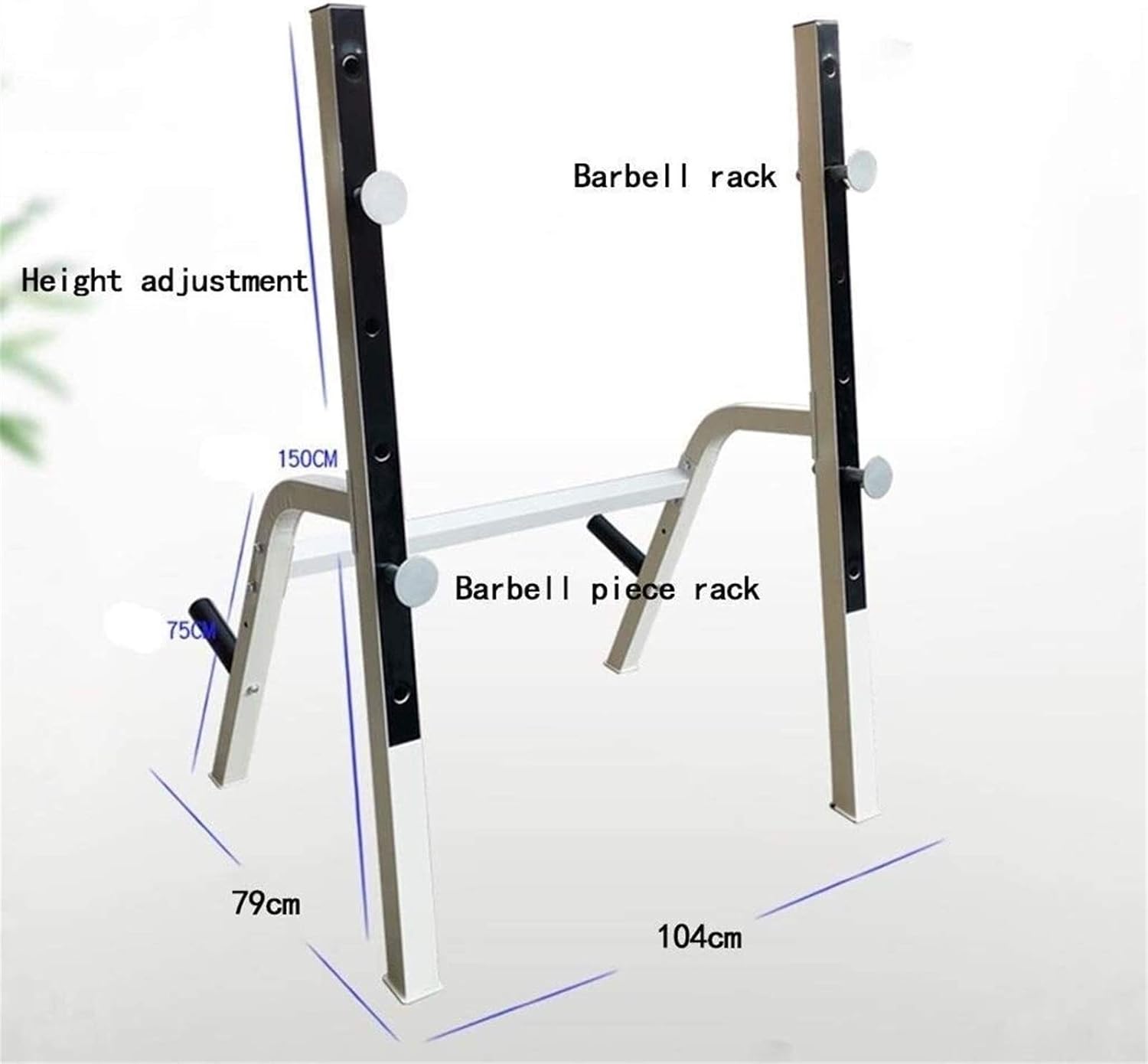 Weight Bench, Dumbbell Bench Strength Training Exercise Bench Dumbbell Bench Squat Rack Weight Table Men's Bench Press Adjustable Dumbbell Bracket Squat Rack Fitness Equipment Set,