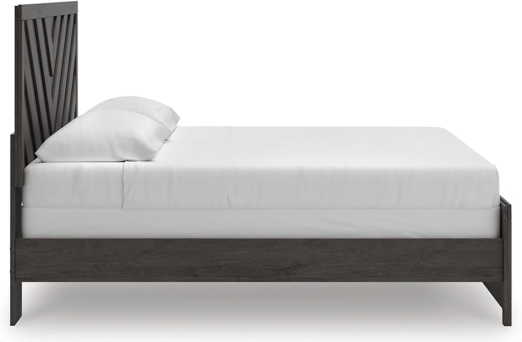 Signature Design by Ashley Prendonea Casual King Panel Bed, Foundation or Box Spring Needed, Gray