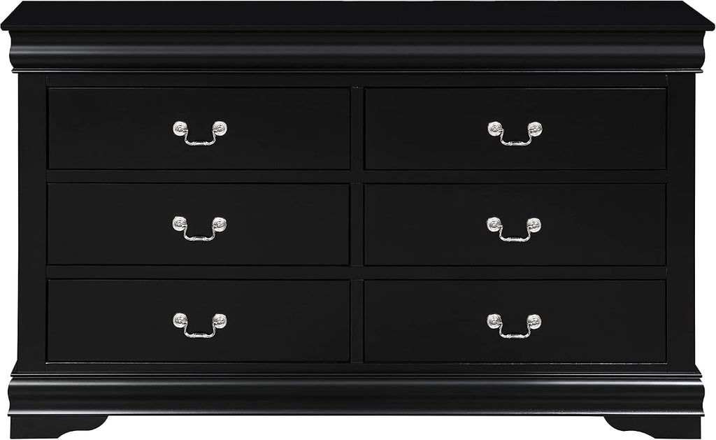 Black 4PCS Bedroom Set (Twin Bed, No Mirror)
