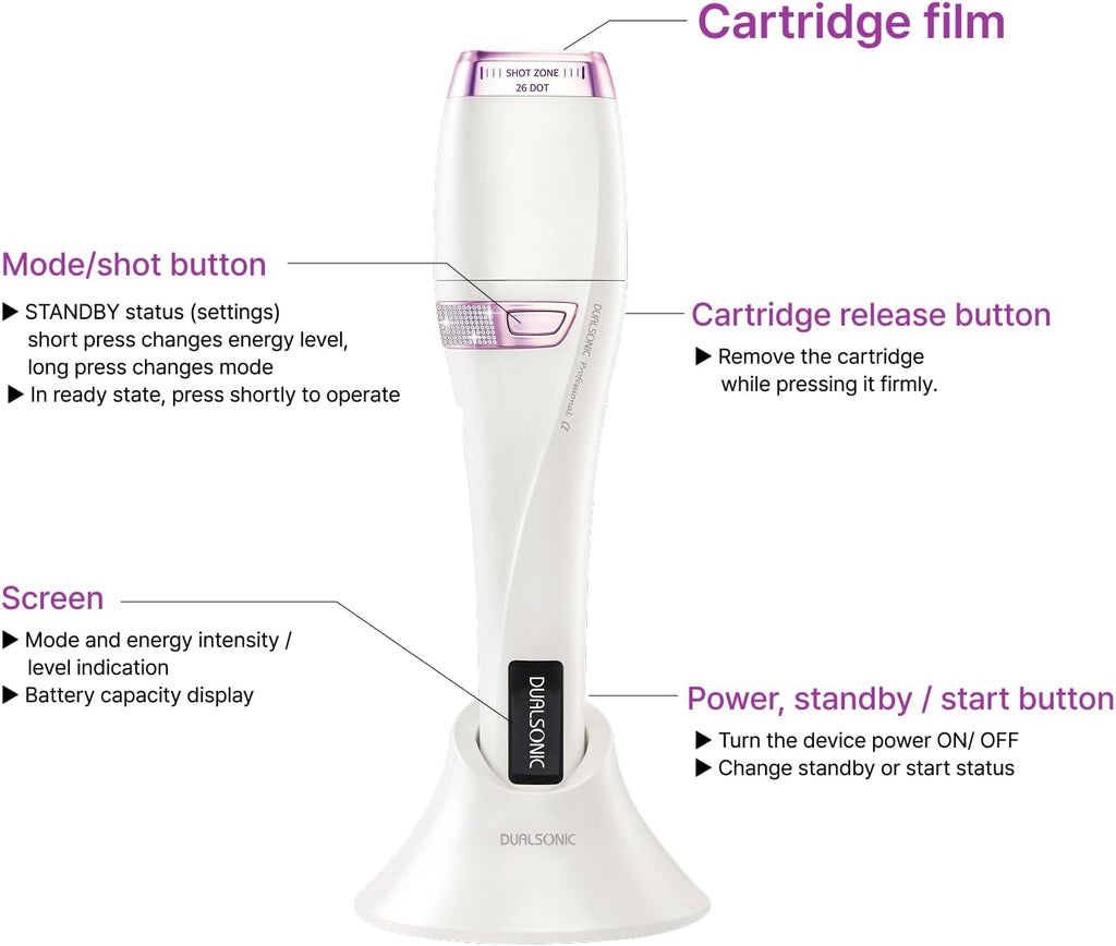 Professional Alpha - Patented Dual-layer Tech, Beauty Device for Face and Body All Care, Skin Elasticity and Radiance, At-home Device, Advanced Korean Beauty