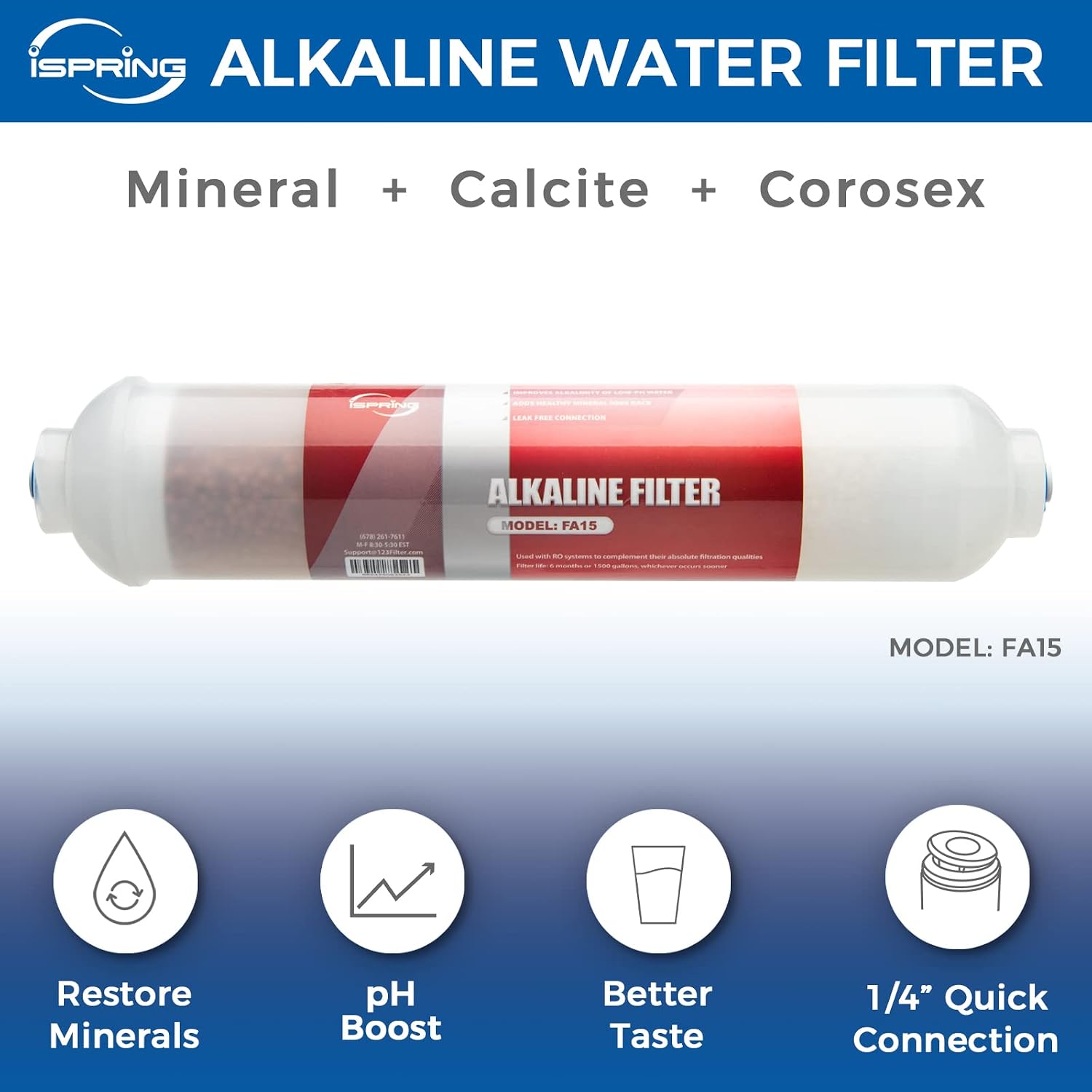iSpring F31KU100 3-Year Reverse Osmosis Water Filter Replacement Cartridge Set for 7-Stage 100 GPD RO Water Filtration Systems w/Alkaline Mineral & UV Filters Fits RCC1UP-AK, RCC7AK-UV, 31 Piece