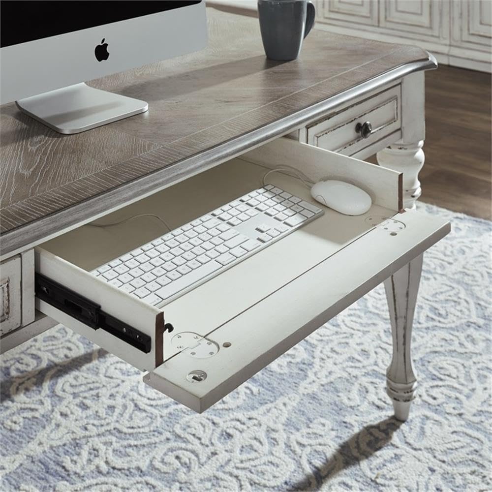 Liberty Furniture Industries Magnolia Manor Writing Desk, White
