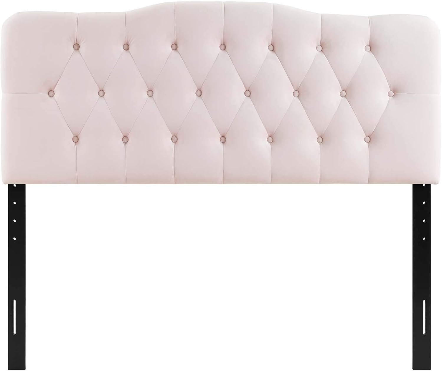 Modway Annabel Diamond Tufted Performance Velvet Full Headboard in Pink