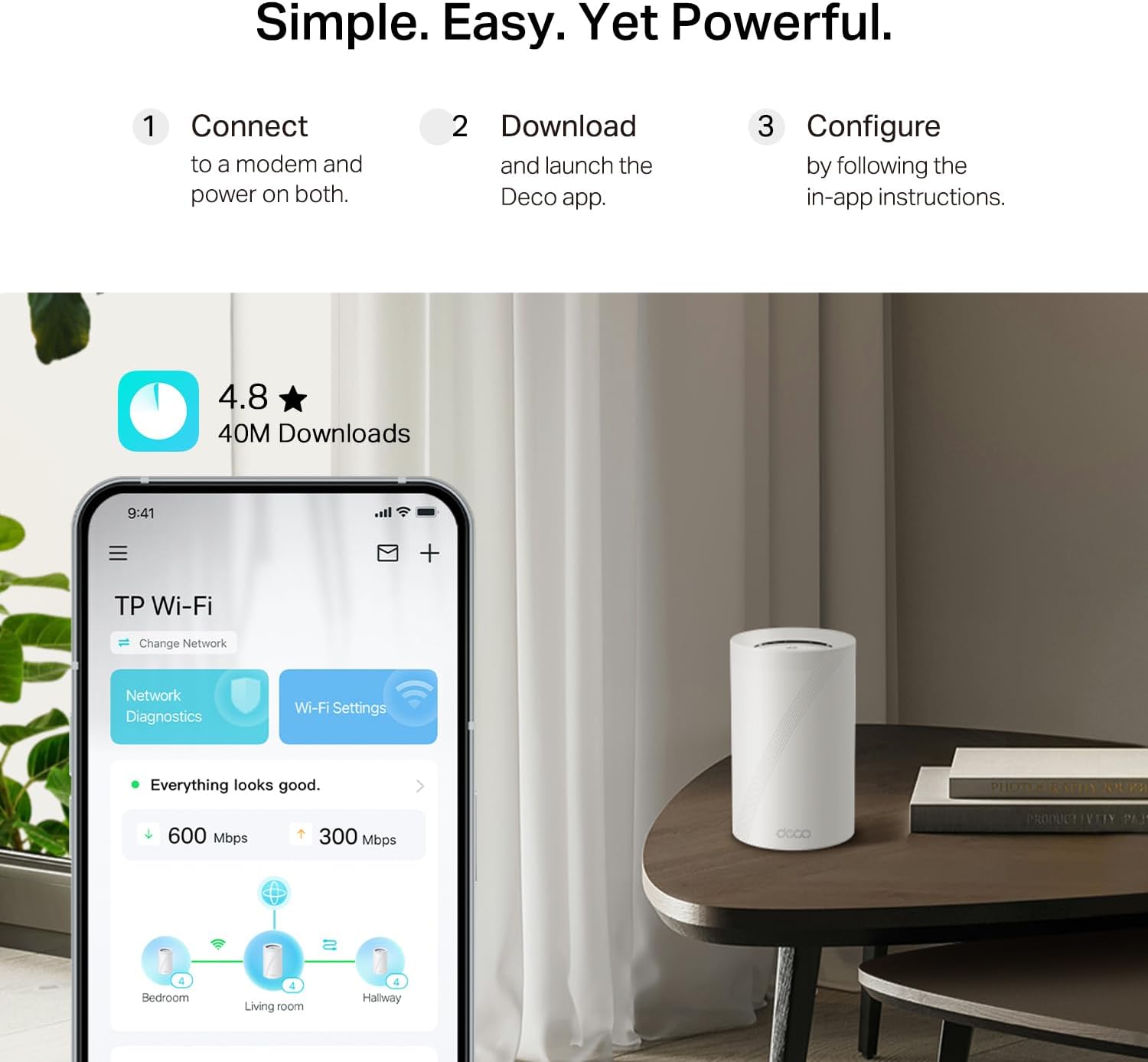 TP-Link Deco 7 Pro BE14000 Tri-Band Wi-Fi 7 Whole Home Mesh System | 8-Stream 14 Gbps | 10G WAN/LAN Port | Up to 8100 Sq.ft, 200 Devices Capacity | 320 MHz, HomeShield, AI-Roaming | BE67 1-Pack Router