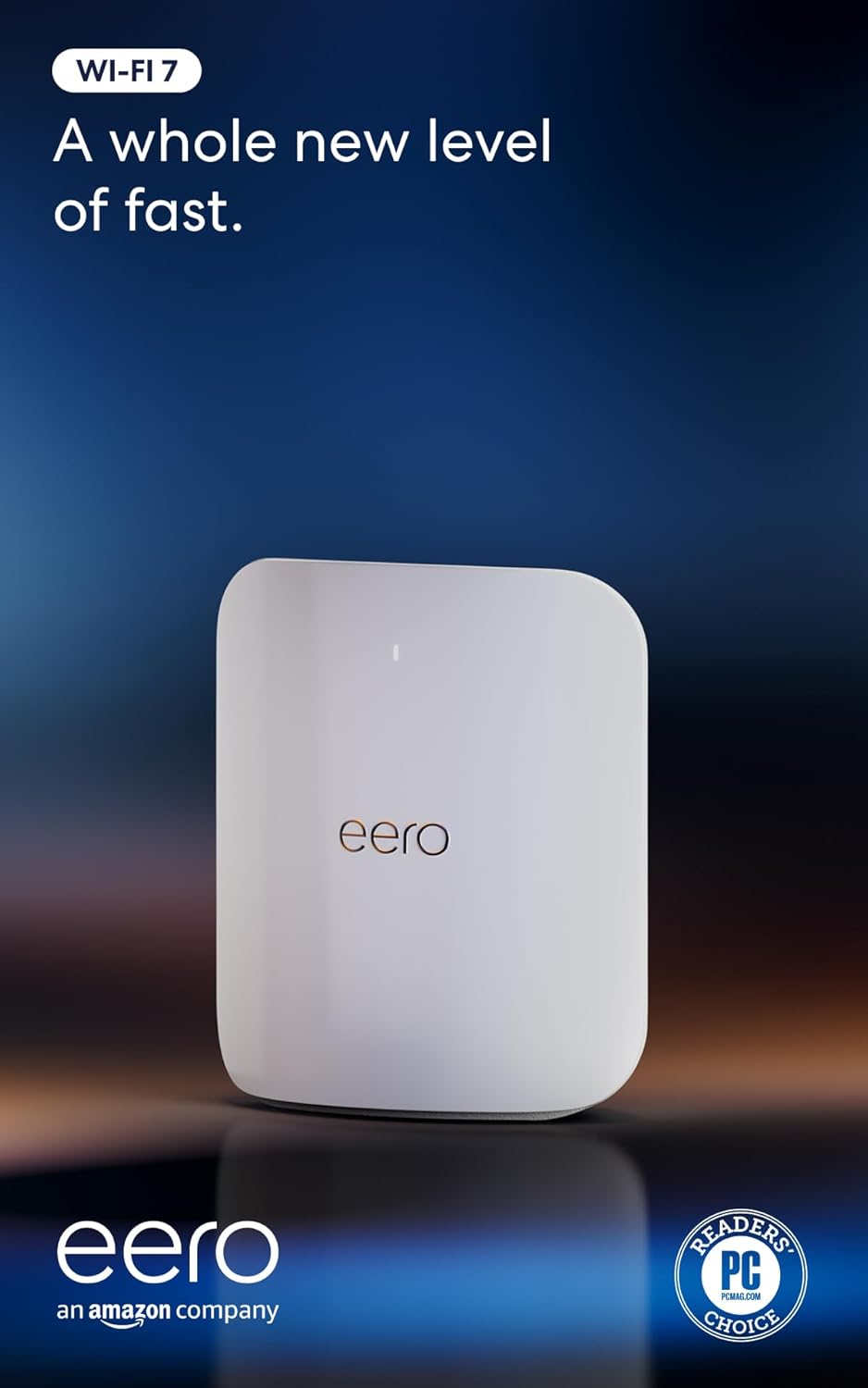 Amazon eero Max 7 mesh wifi router (newest model) - Supports internet plans up to 10 Gbps, Coverage up to 2,500 sq. ft., Connect 250+ devices, 1-pack