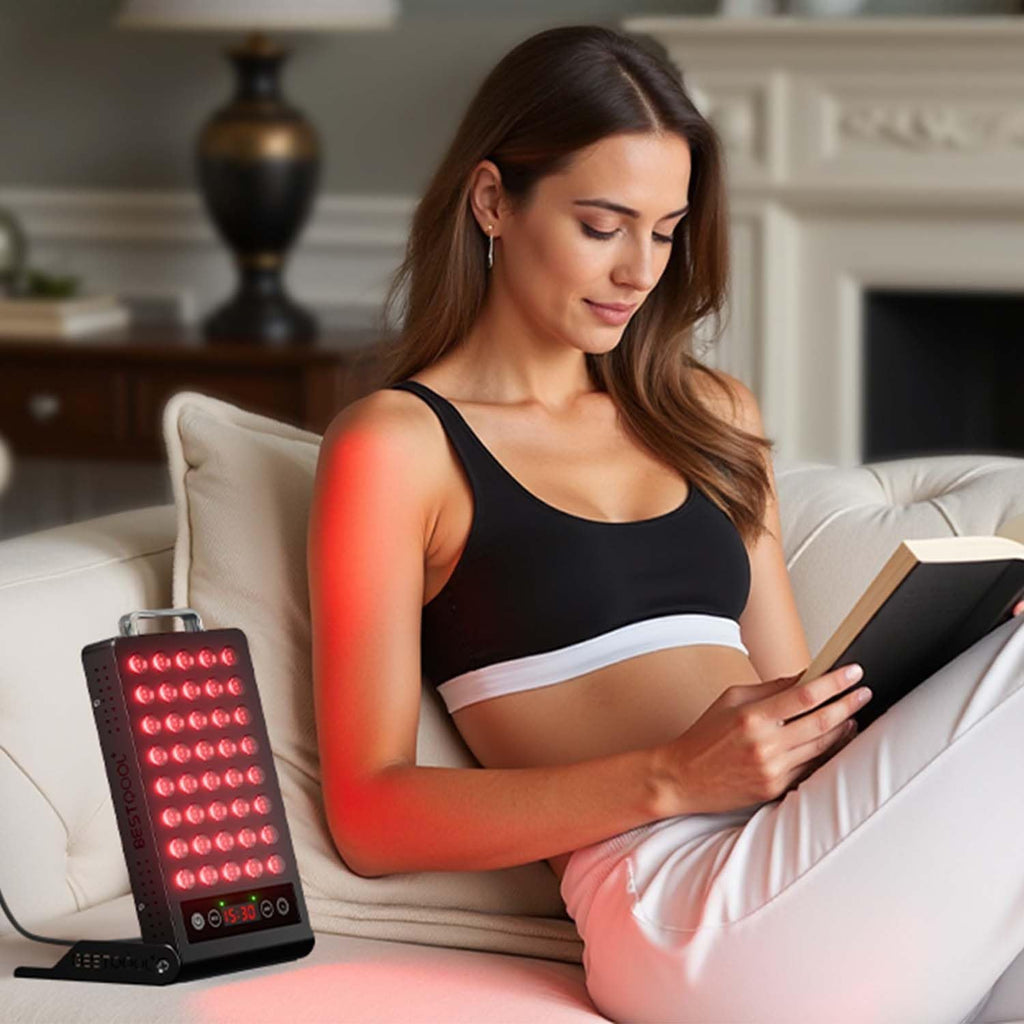 BestQool Red Light Therapy, Dual Chip 660nm 850nm Elite Grade Red Light Therapy for Face, Portable Infrared Light Therapy for Body, Red Infrared Light Device, LED Light Therapy Panel. 50W.