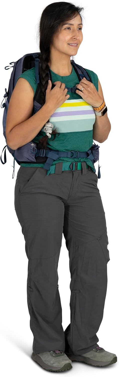 Osprey Tempest 22L Women's Lightweight Hiking Backpack - Small Daypack for Travel & Camping, Anchor/Blue Atlas