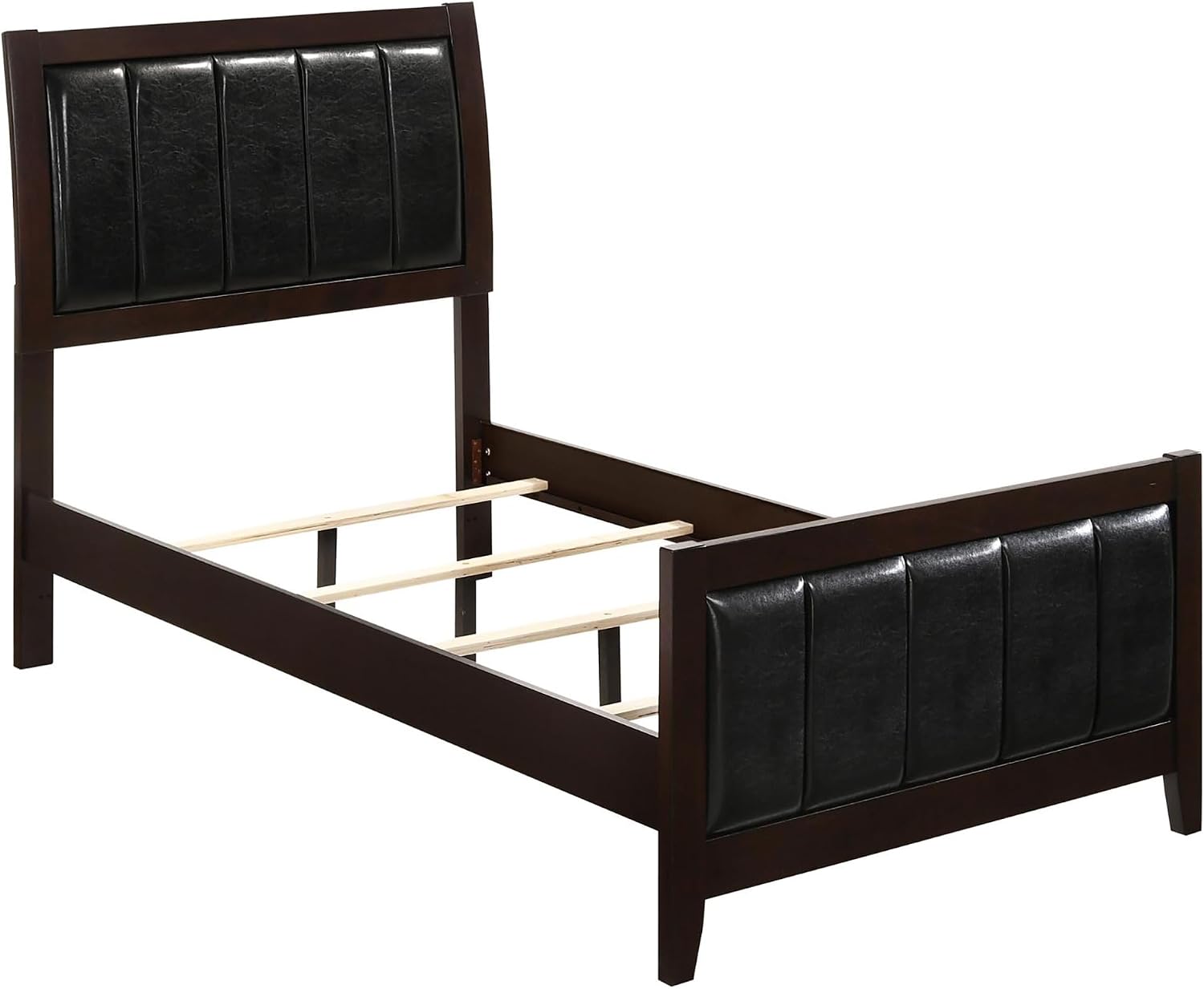 GOWE Cappuccino and Black Twin Panel Bed