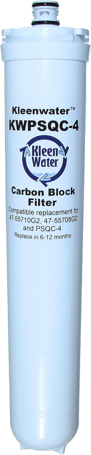 KleenWater Replacement for Water Factory SQC4 and 3M 3MRO401 Water Filters and Module, Made in USA, Set of 4