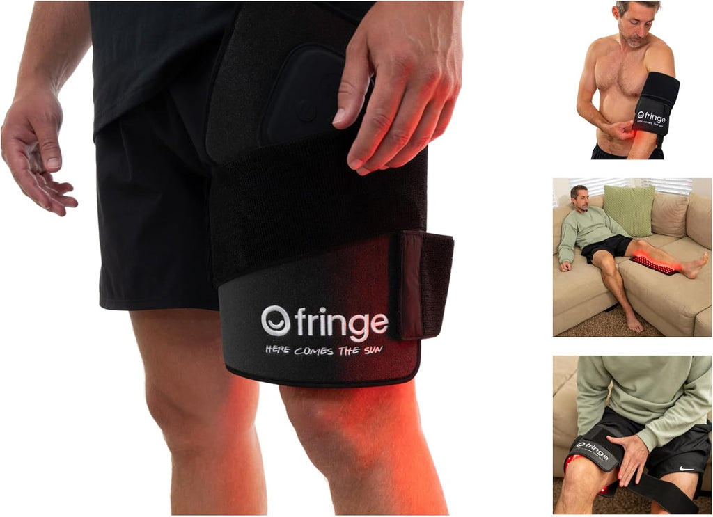 Fringe Red Light Therapy Wrap, Wireless, Has Both Red Light 660nm and Infrared Light 850nm, 360 LED Lights, Sports Recovery