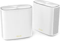 ASUS ZenWiFi Whole-Home Dual-Band Mesh WiFi 6 System XD6 White - 2 Pack, Coverage up to 5,400 sq.ft & 4+ Rooms, 5400Mbps, AiMesh, Lifetime Free Internet Security, Parental Control, Easy Setup