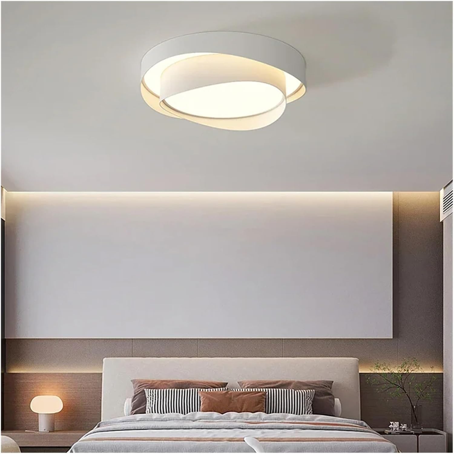 Modern Pure White Led Ceiling Light Nordic Minimalism Lustre Luminarias Bedroom Ceiling Mounted Lamp New Cream Style Indoor Lamp