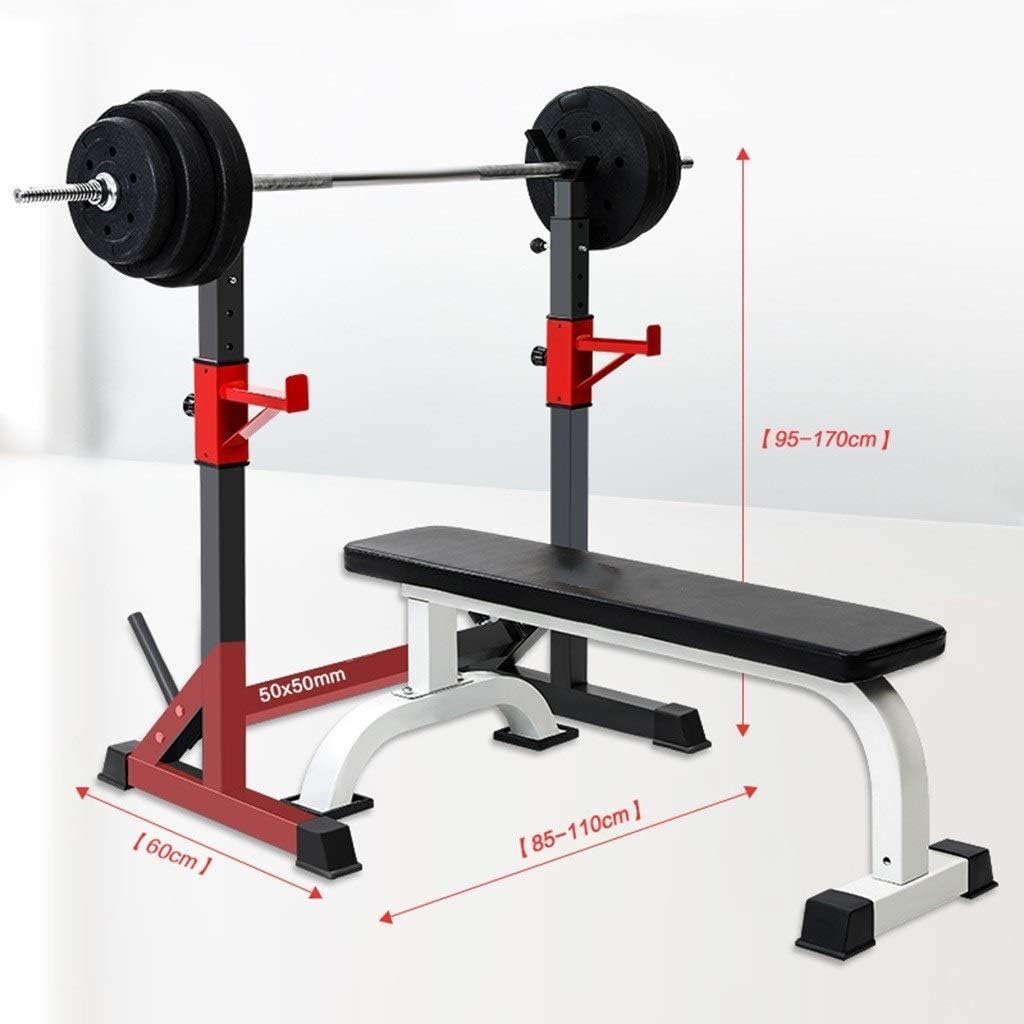 Barbell Rack Dumbbell Bench Weightlifting Bed Fitness Equipment Squat Rack Fram Bench Press Barbell Set Height Adjustable,
