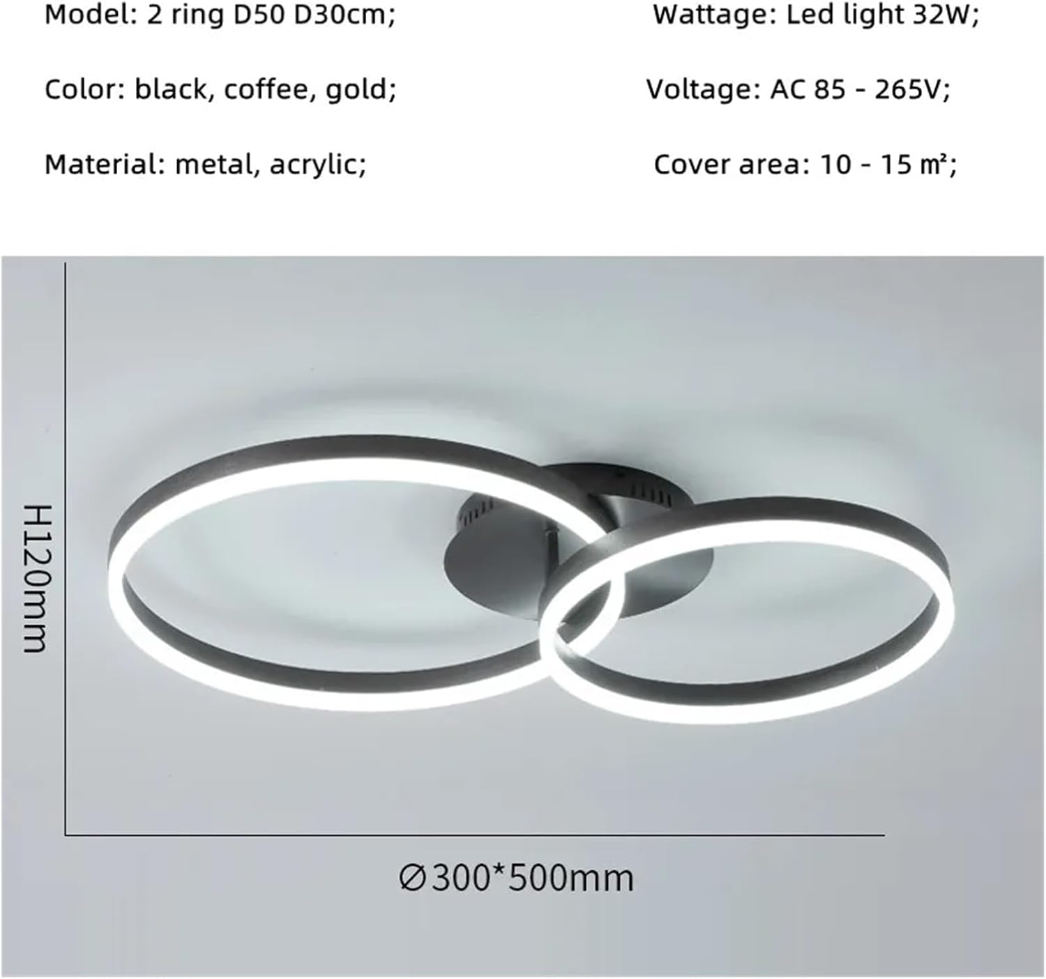 Modern Painted Circle Led Ceiling Chandelier Living Room Ring Mounted Ceiling Lights Acrylic Nordic Ceiling Lamp Led Luminarias