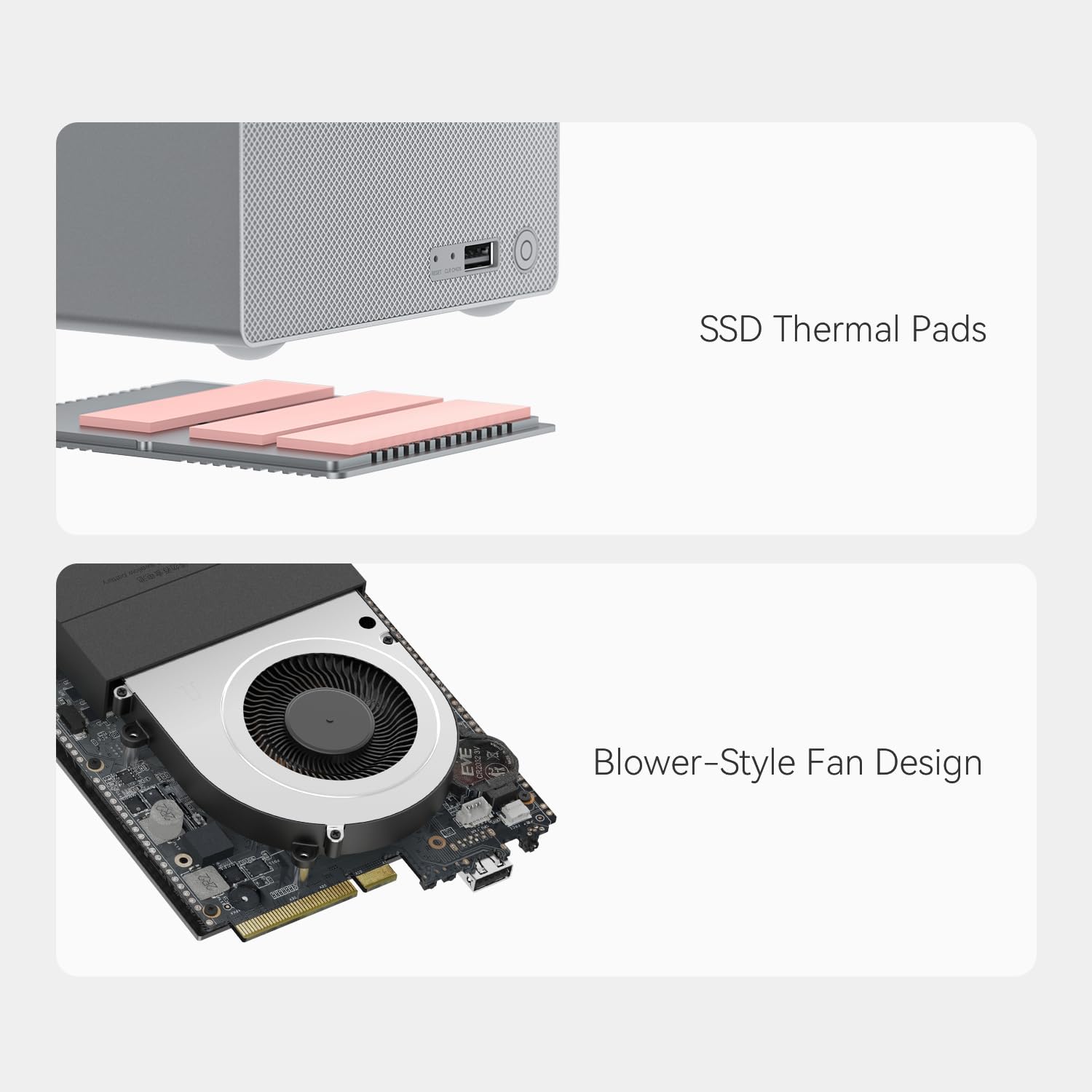 Beelink Mini PC, ME Pro NAS N150 16GB LPDDR5 1TB SSD, 2.5G+5GE LAN/WiFi 6/BT5.4, Mini Desktop Computer 3*M.2 PCIe3.0 SSD Slots + 2*HDD Bays for Office/HTPC/NAS Storage/Data Center