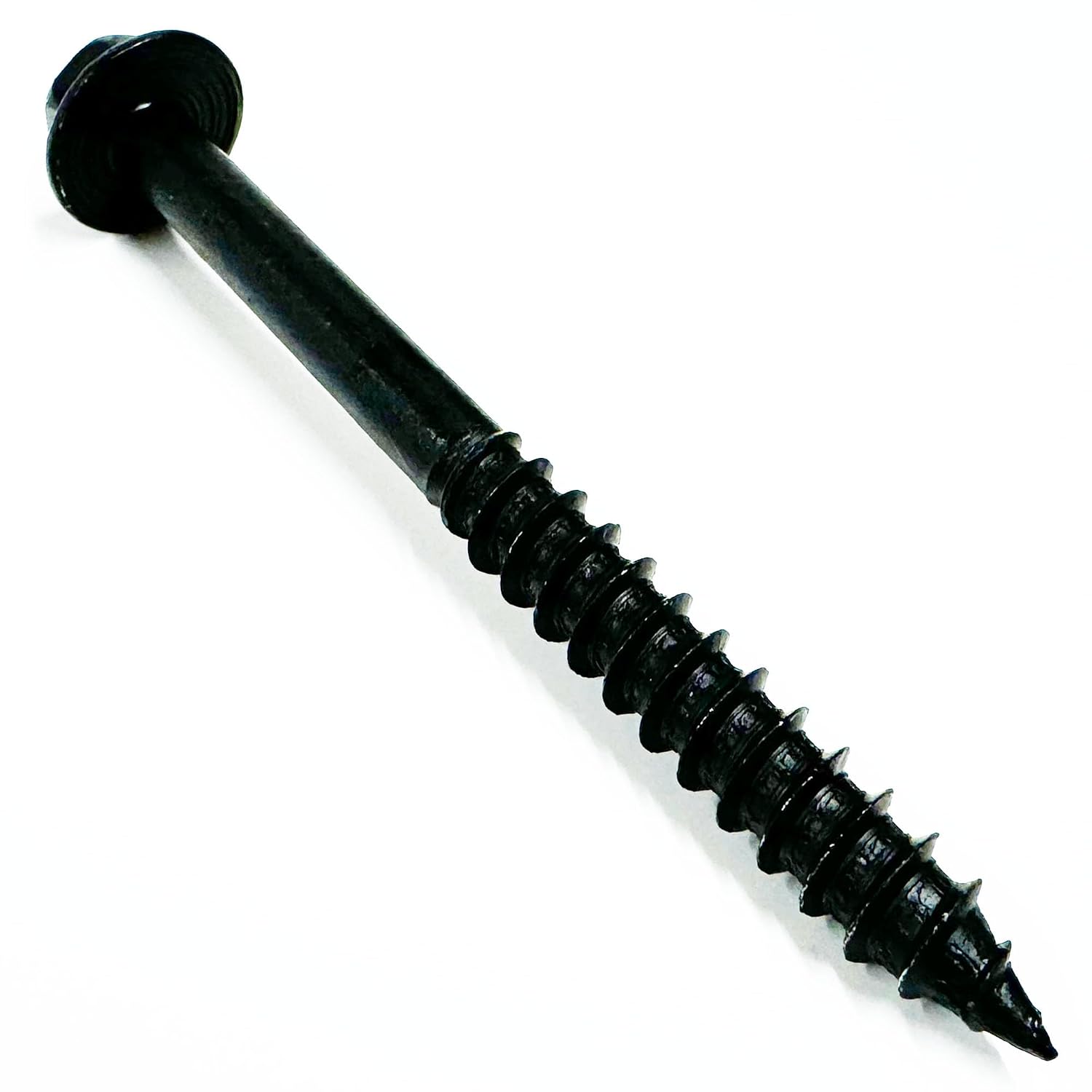 (100) 3/8' X 4' Black Hex Head Lag Wood Screws, Heavy Duty lag Bolts for Timber, Tree Houses, Fences by BRAUNY BOY HARDWARE -Qty 100