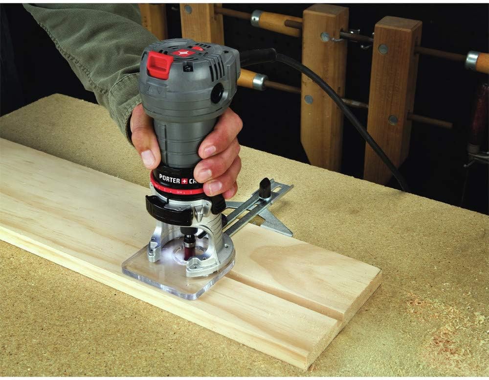 PORTER-CABLE Porter Cable Router, Variable Speed, 1/4-Inch Laminate Trimmer, 5.6-Amp (PCE6435)
