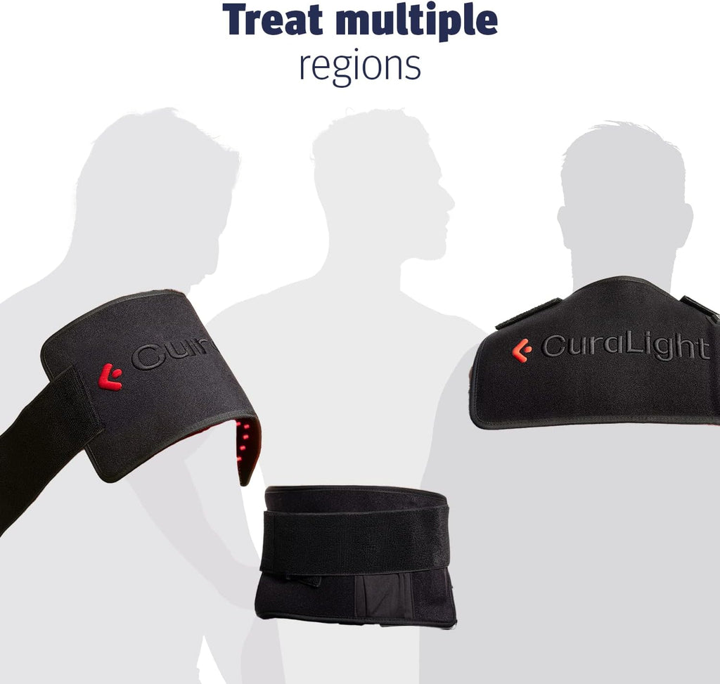 Red Light Therapy for Body - LED Infrared and Red Light Therapy Belt for Back, Arms and Neck. Pain Reliever Red Light Body Therapy Equipped. Rechargeable with Powerful LEDs - 660nm 850nm.