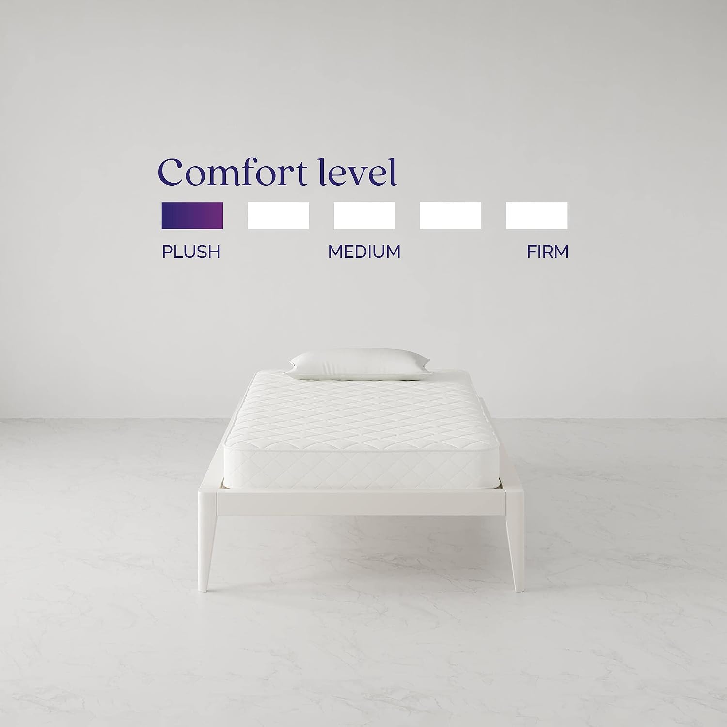 Signature Sleep 6' Coil Mattress made with CertiPUR-US® certified foam , Twin,White