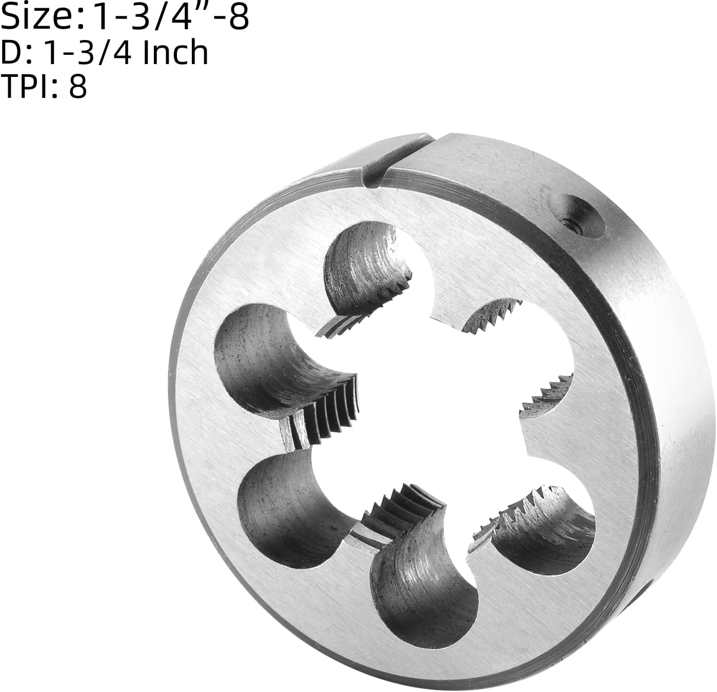 Burkit 1 3/4'-8 UN Tap and Die Set, 1-3/4 x 8 UN Machine Thread Tap and Round Die Right Hand