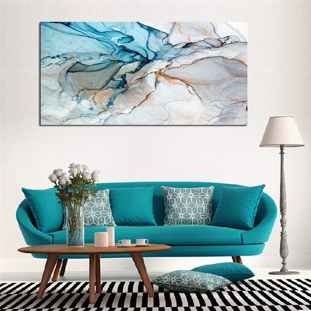 DZL Art A73874 Framed Wall Art Colorful Abstract Painting Background Canvas Wall Art Print Painting for Wall Decor Home Decor