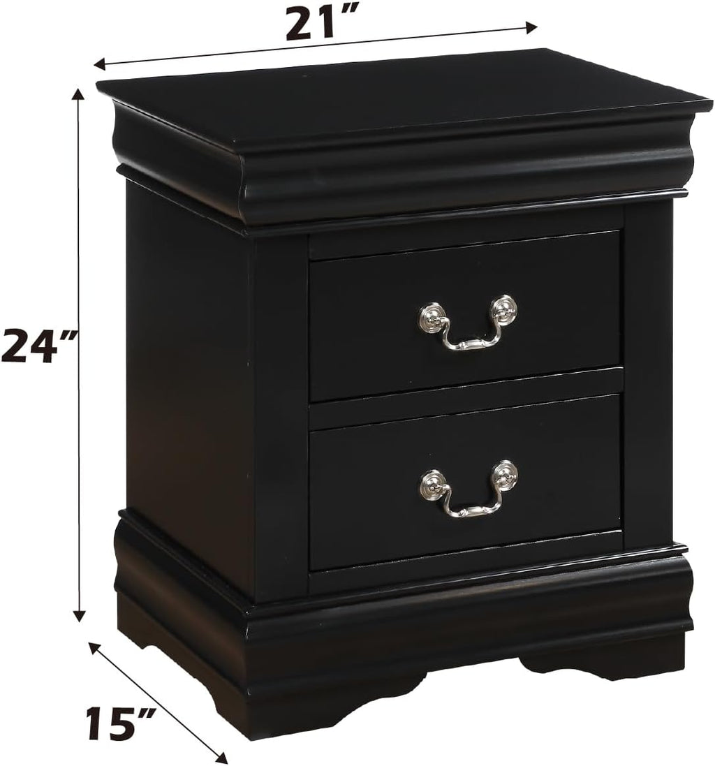 Black 4PCS Bedroom Set (Twin Bed)