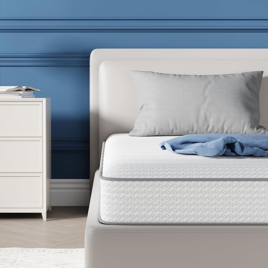 Avenco Full Size Mattress 8 Inch in a Box, Medium Plush Full Mattresses with Spring Smarts Coil Hybrid Colchones for Pressure Relief, CertiPUR-US Certified