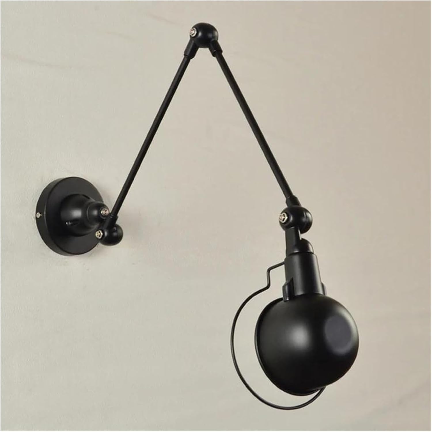 Wall Sconces, Nordic Retro Adjustable Joint Long Arm Wall Lamp Creative Indoor Bedroom Bedside Home Decor Iron Light Modern Luminaria