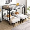 BUNK Bed Pink Twin Over Twin (Black + Metal-8)